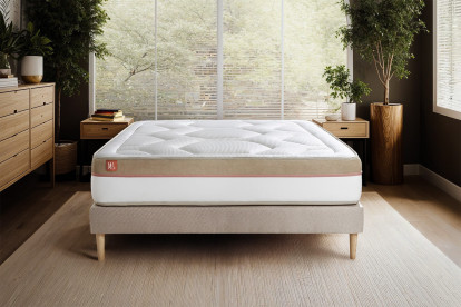 Ensemble Matelas Sommier 140x200 cm - Sommier Beige (déjà monté) - Le Cosy