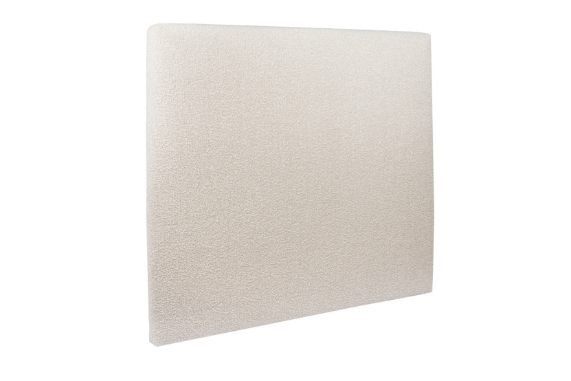 Lit 150x190 cm avec Tête de lit tapissée - Tissu Bouclette