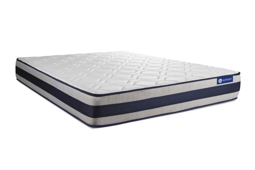 Ensemble Matelas Sommier 120x200 cm - Sommier Gris (en kit) - Actiflex Ergo