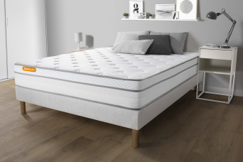 Matelas 140x200 cm Ressorts ensachés et Mémoire de forme - Memo Luxe