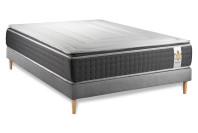 Ensemble Matelas Sommier 160x200 cm - Sommier Gris (en kit) - Vingt-Six PLUS Ensemble Matelas Sommier 160x200 cm - Sommier Gris (en kit) - Vingt-Six PLUS
