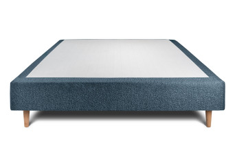 Sommier Tapissier 135x190 cm - H35 cm - Bouclette - Bleu