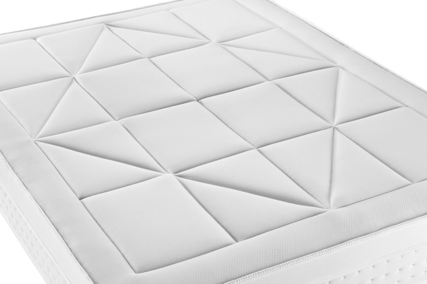Ensemble Matelas Sommier 160x200 cm - Sommier Gris (déjà monté) - Vingt-Huit