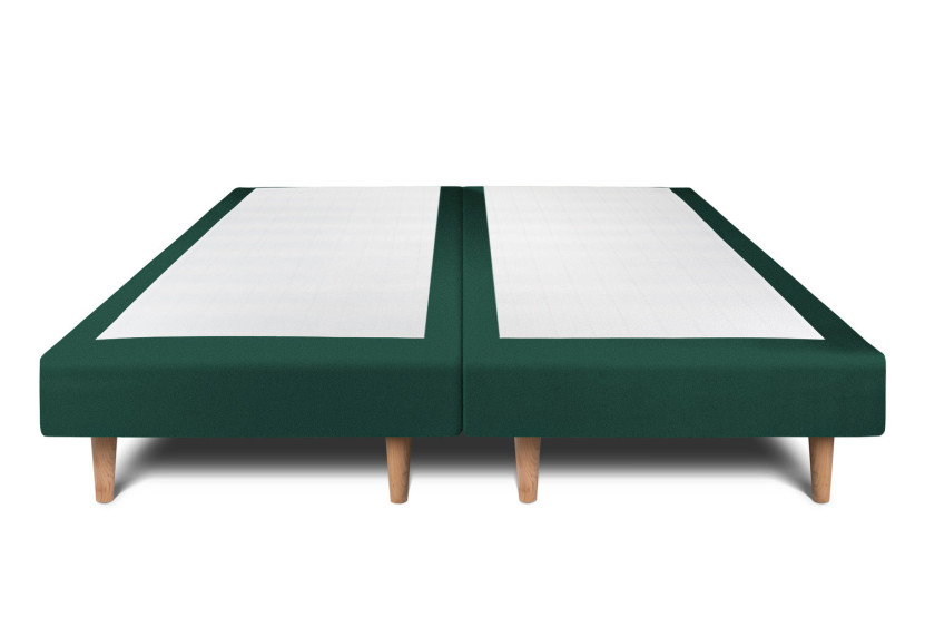 Lit 2x90x200 cm avec Tête de lit tapissée - Tissu Velours