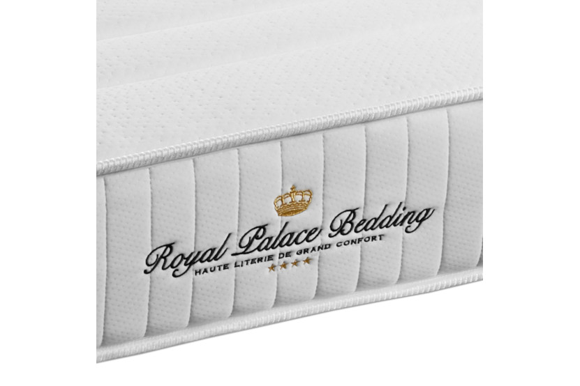Pack lit complet 160x200 cm - Matelas + Sommier Noir + 2 oreillers + Couette - Nottingham